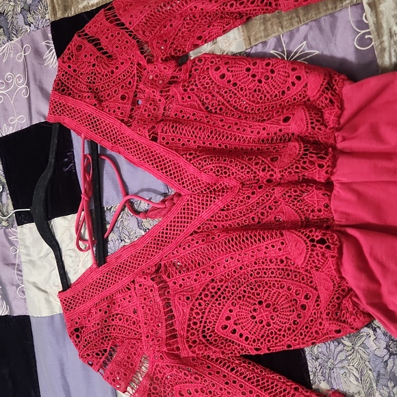 Blue Blush Crochet Body Suit - Picture 3 of 7